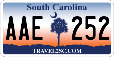 SC license plate AAE252