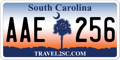 SC license plate AAE256