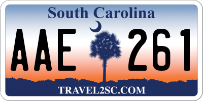 SC license plate AAE261