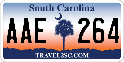 SC license plate AAE264