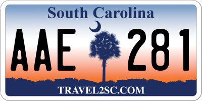 SC license plate AAE281