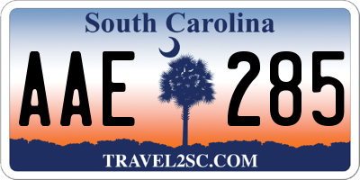 SC license plate AAE285