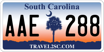SC license plate AAE288