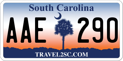 SC license plate AAE290