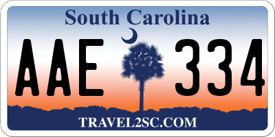 SC license plate AAE334