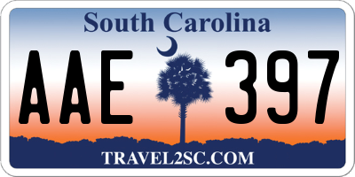 SC license plate AAE397
