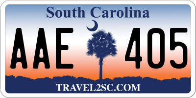 SC license plate AAE405