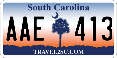 SC license plate AAE413