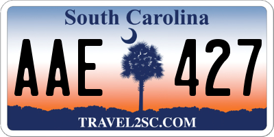 SC license plate AAE427