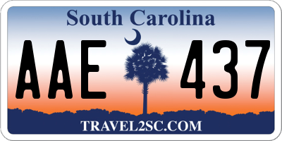 SC license plate AAE437