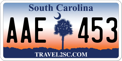 SC license plate AAE453