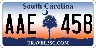 SC license plate AAE458