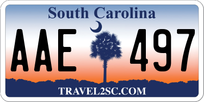 SC license plate AAE497