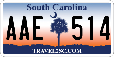 SC license plate AAE514