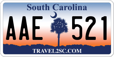 SC license plate AAE521