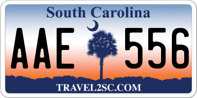 SC license plate AAE556