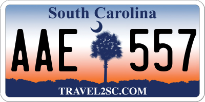 SC license plate AAE557