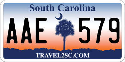 SC license plate AAE579