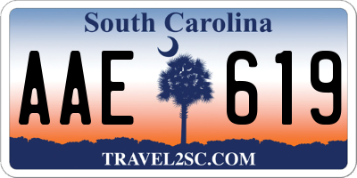 SC license plate AAE619