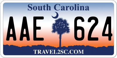 SC license plate AAE624