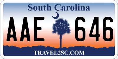 SC license plate AAE646