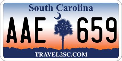 SC license plate AAE659