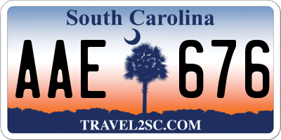 SC license plate AAE676