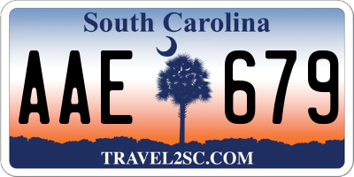 SC license plate AAE679