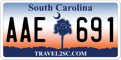 SC license plate AAE691