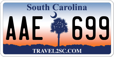 SC license plate AAE699