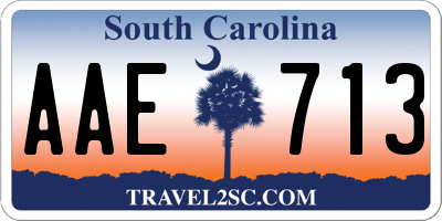 SC license plate AAE713