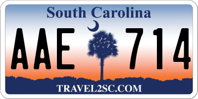 SC license plate AAE714