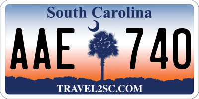 SC license plate AAE740