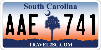 SC license plate AAE741