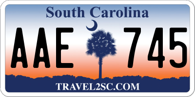 SC license plate AAE745