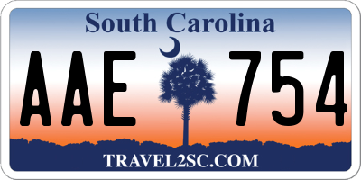 SC license plate AAE754