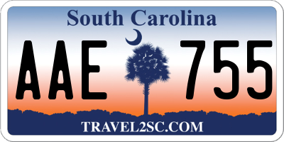 SC license plate AAE755