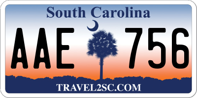 SC license plate AAE756