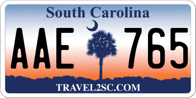 SC license plate AAE765