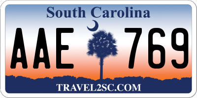 SC license plate AAE769