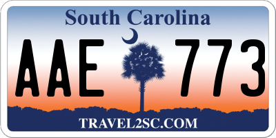 SC license plate AAE773