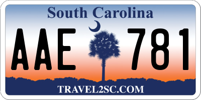 SC license plate AAE781