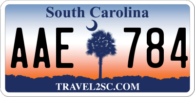 SC license plate AAE784