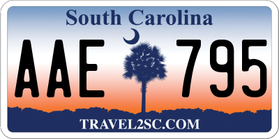 SC license plate AAE795