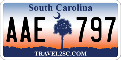 SC license plate AAE797