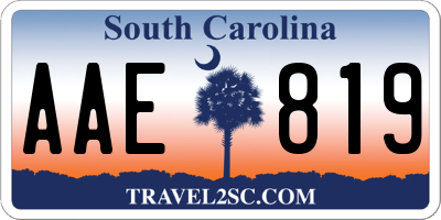 SC license plate AAE819