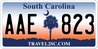 SC license plate AAE823