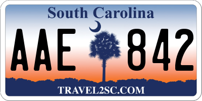 SC license plate AAE842