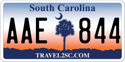 SC license plate AAE844