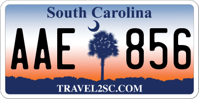 SC license plate AAE856